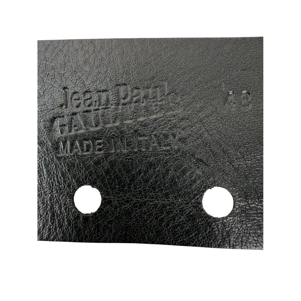 Jean Paul Gaultier | Black Leather Figural Charm Statement Belt | EU 48 - Picture 10 of 16